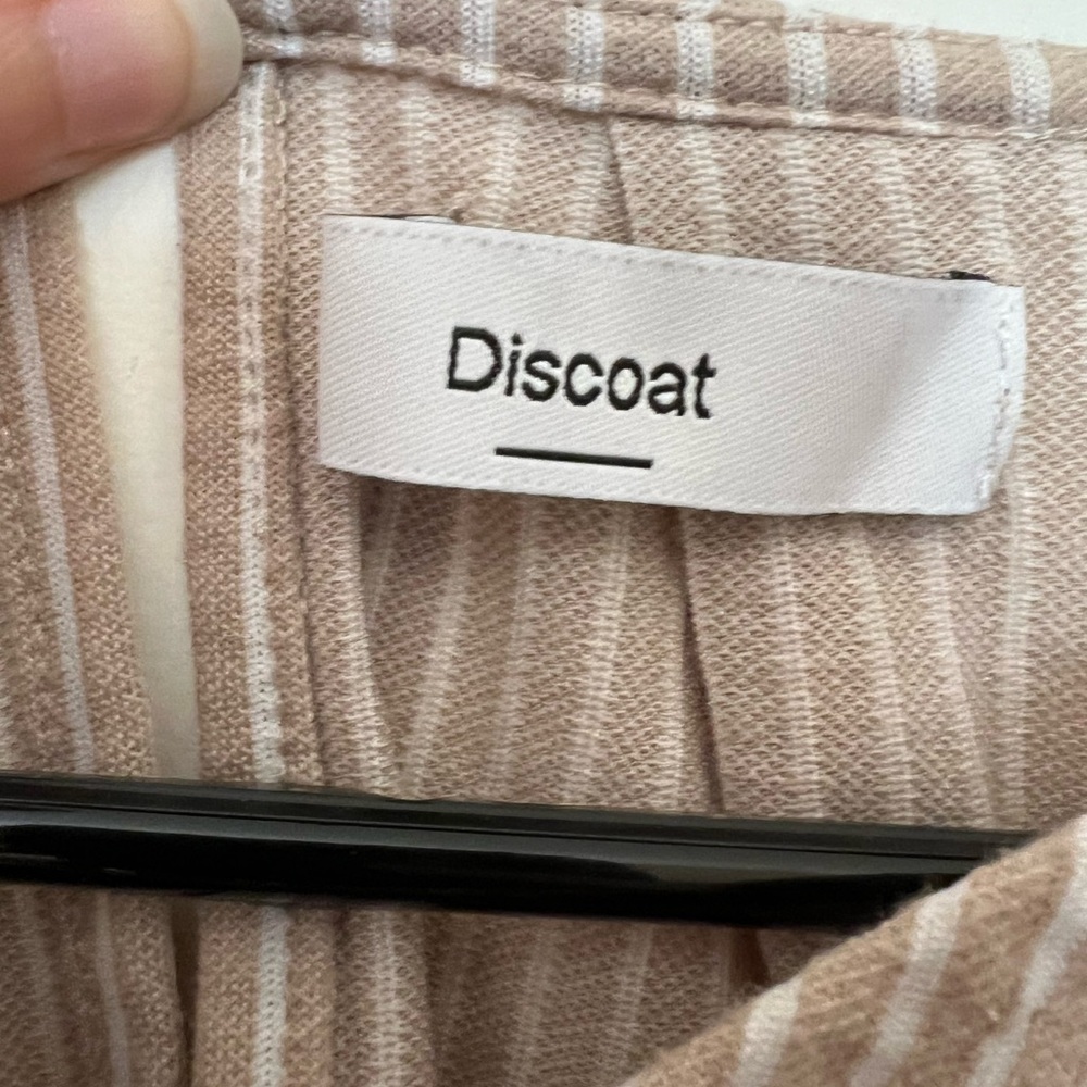 Striped Beige Women's Top from Japan - Picture 4 of 4